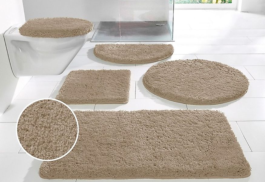 my home Badematte »Sanremo, Badvorleger, Badezimmer Teppich, sehr weich«, r günstig online kaufen