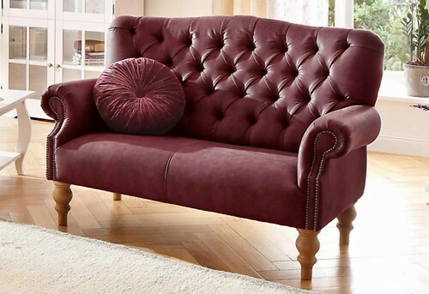 Home affaire Chesterfield-Sofa Lord, mit echter Chesterfield-Knopfheftung u günstig online kaufen