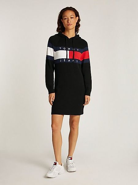 Tommy Jeans Curve Sweatkleid TJW FLAG HOOD SWEATER DRESS EXT in Großen Größ günstig online kaufen