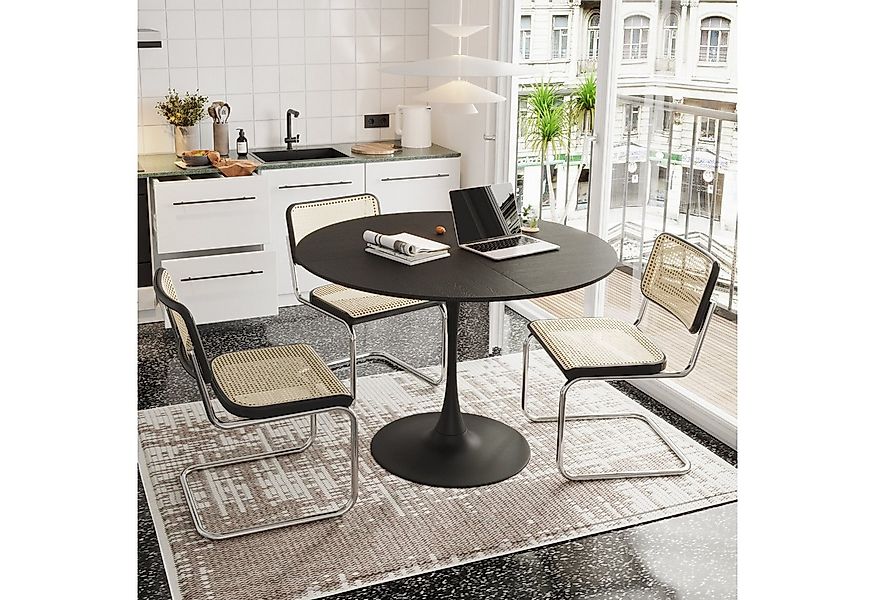 HAUSS SPOLE Esstisch 120cm Couchtisch Gartentisch Balkontisch mit Strukturo günstig online kaufen