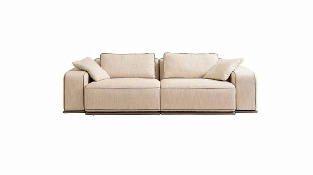 JVmoebel Sofa Couch Dreisitzer Modern Sofa 3 Sitz Beige Stoff Stoffsofa Pol günstig online kaufen