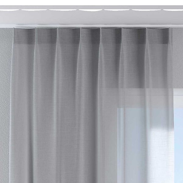 Vorhang mit flämischen 1-er Falten, grau, Romantica (142-90) günstig online kaufen