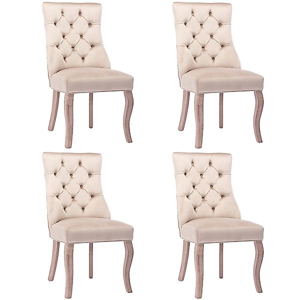 Esszimmerstühle Gepolsterte Ergonomische komfortabel stabil mit Knopfheftun günstig online kaufen