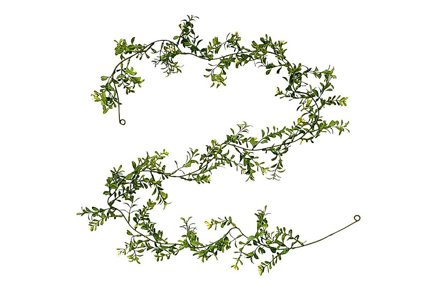 Kunstgirlande Künstliche Buchsbaumgirlande mit Blüten 190cm. Filigrane Girl günstig online kaufen