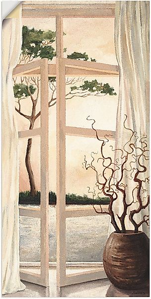 Artland Wandbild Fensterbild Toskanischer Sonnenuntergang, Fensterblick günstig online kaufen