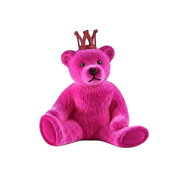 Macosa Home Dekofigur Dekofigur Teddy Pink Kunststoff beflockt (Teddybär bu günstig online kaufen