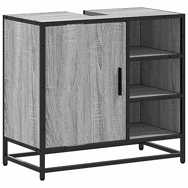 vidaXL Badezimmer-Set Waschbeckenunterschrank Grau Sonoma 65x33x60 günstig online kaufen