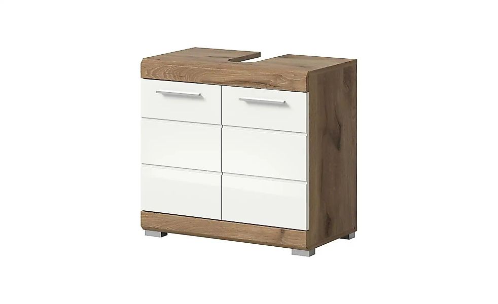 xonox.home Waschbeckenunterschrank weiß hochglanz/Nox Oak Nachbildung 37x19 günstig online kaufen
