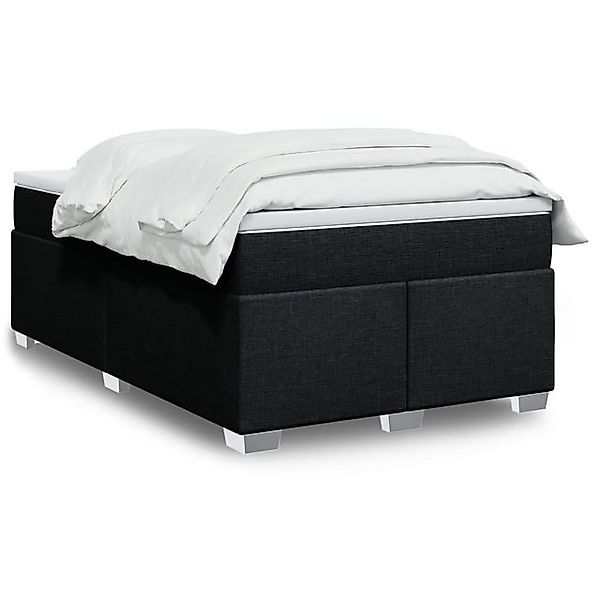 vidaXL Boxspringbett, Boxspringbett mit Matratze Schwarz 120x190 cm Stoff günstig online kaufen