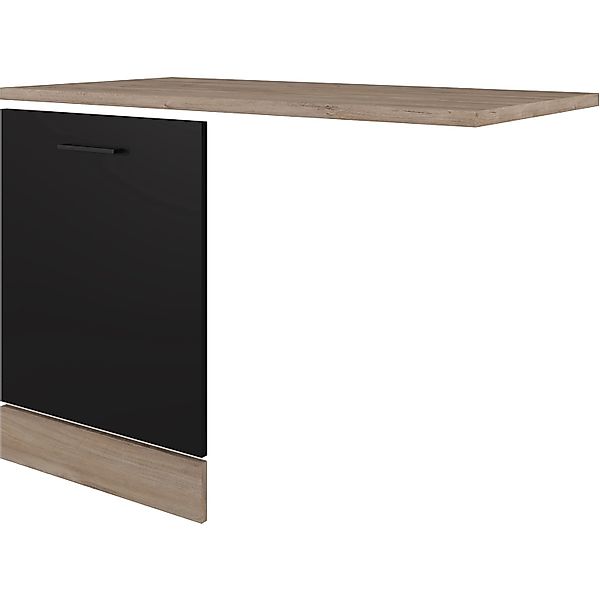 Flex-Well Exclusiv Küchen-Geschirrsp.-Paket vollint. Capri Schwarz-Endgrain günstig online kaufen