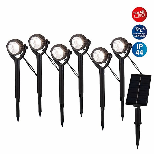 näve LED Solarleuchte "Nomi" LED-Modul 1 Stk. Warmweiß Erdspieß 6er Set, in günstig online kaufen