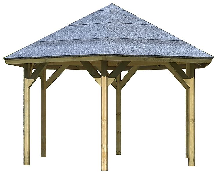 Karibu Pavillon "Oslo 2", (Set), BxTxH: 392x451x315 cm, mit H-Pfostenanker günstig online kaufen
