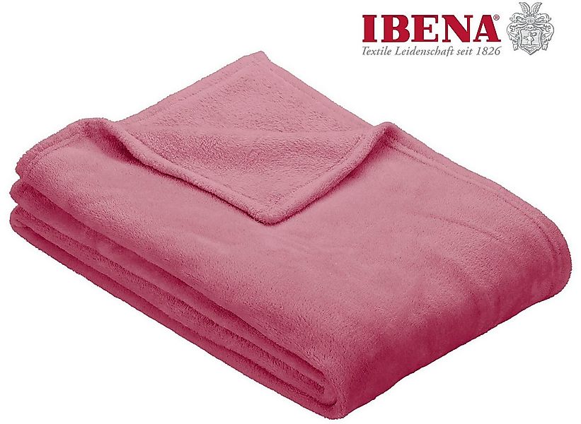 Wohndecke Uni Fleecedecke Olbia, IBENA, einfarbig schick, Kuscheldecke günstig online kaufen