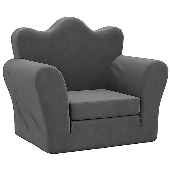 vidaXL Kindersofa, Schlafsofa für Kinder Anthrazit Weich Plüsch günstig online kaufen