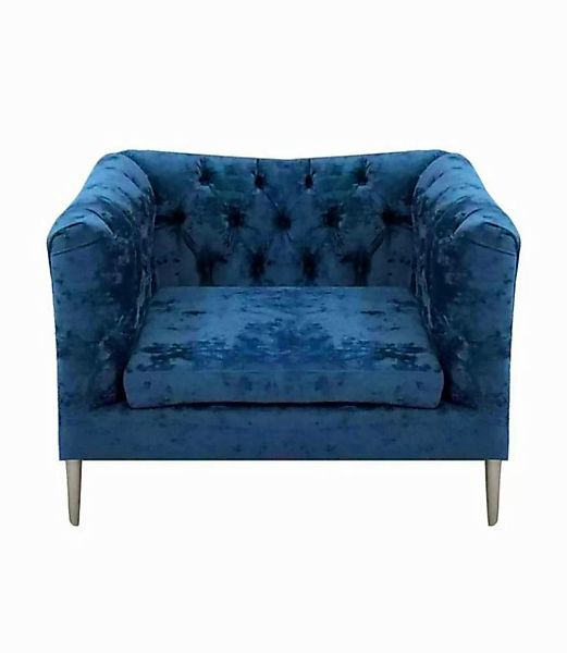 JVmoebel Chesterfield-Sofa Blau Sofa Viersitzer Couch Wohnzimmer Polstermöb günstig online kaufen