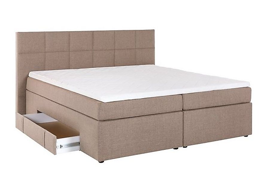 Möbelfreude Boxspringbett Boxspringbett Bea mit Bettkasten Beige/grau 18... günstig online kaufen