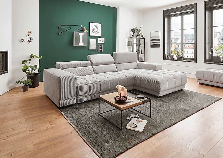 Die PlanBar Ecksofa "MP-IN15053 L-Form schmaler Schenkel", mit Kopfteilvers günstig online kaufen