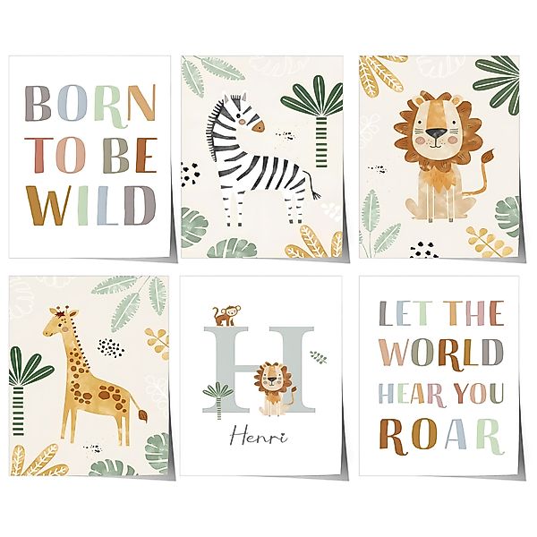 JUSTGOODMOOD Poster Premium ® Safari Dschungel günstig online kaufen