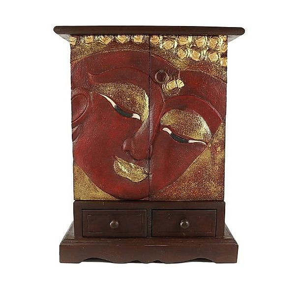 Oriental Galerie Mehrzweckschrank Buddha Schrank Rot 70 cm (1-St) Flurschra günstig online kaufen