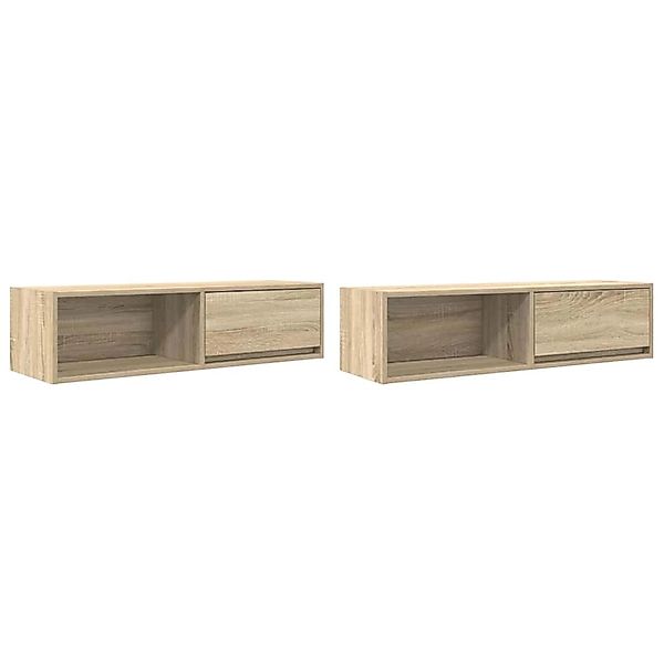 vidaXL TV-Schränke 2 Stk Sonoma-Eiche 100x31x25,5 cm Holzwerkstoff 861477 günstig online kaufen
