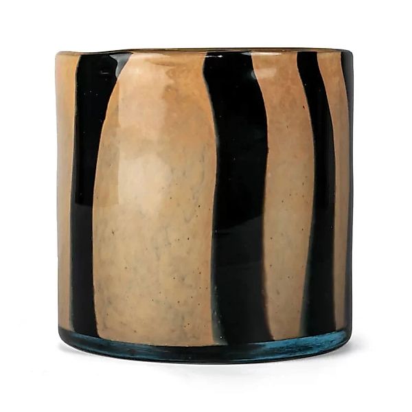 Calore Windlicht-Vase M Ø15cm Black-beige günstig online kaufen