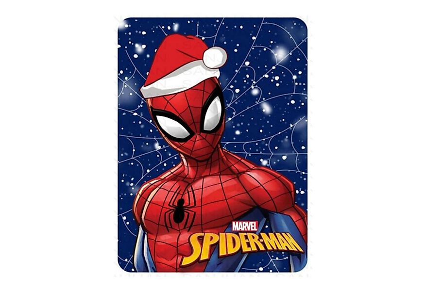 Wohndecke Marvel Spiderman Xmas Fleece Kinderdecke Winterdecke 100x140, Tex günstig online kaufen