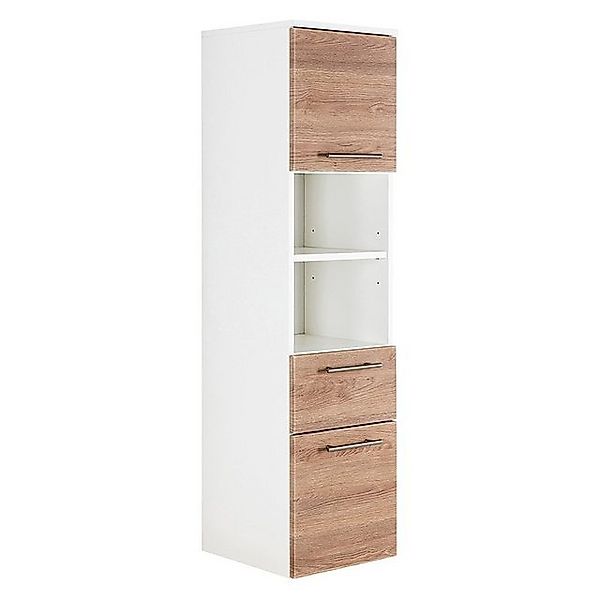 Lomadox Badezimmer Hochschrank mit 2 Türen und Schublade, hängend, LAGOS-02 günstig online kaufen