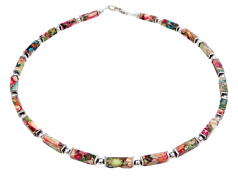 traumschmuck Collier 226p Collier Edelstein natürlich Jaspis mehrfarbig Ede günstig online kaufen