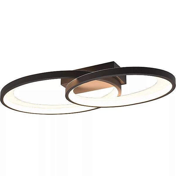 Reality LED Deckenleuchte Malaga Schwarz-weiß günstig online kaufen