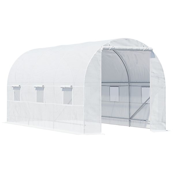 Outsunny Gewächshaus 2 x 4 m, stabiles Foliengewächshaus, Gewächshausfolie günstig online kaufen