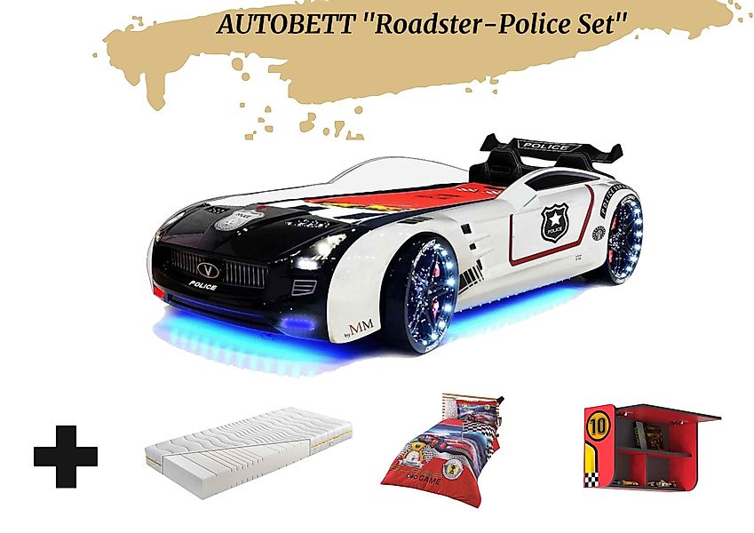 Aileenstore Autobett Rio (Matratze, Bettwäsche, Wandregal, günstig online kaufen