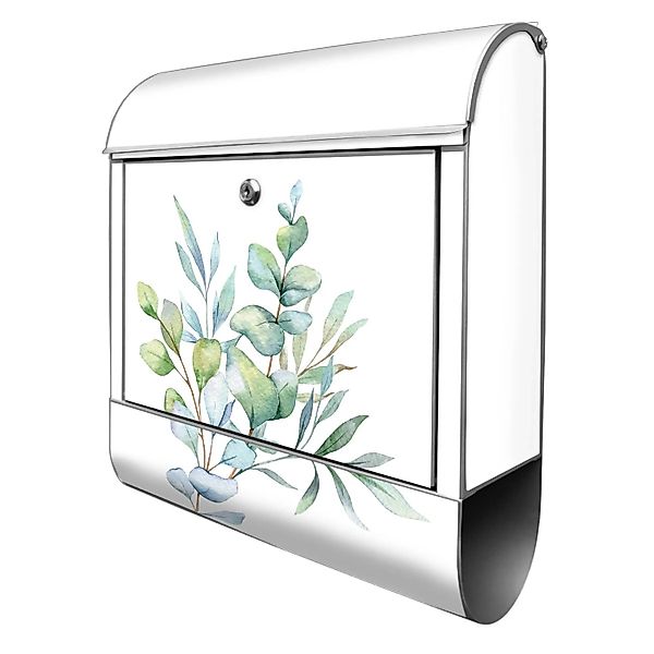 Banjado Design Briefkasten Silber Pulverbeschichtet 39x47x14cm 2 Schlüssel günstig online kaufen