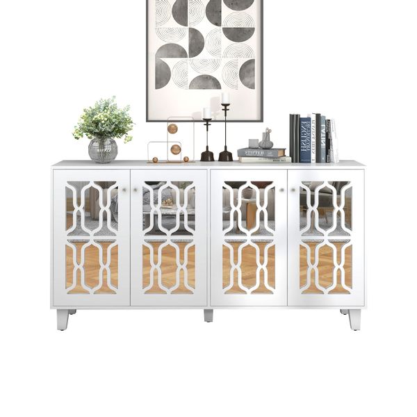 OKWISH Sideboard Küchenschrank, Anrichte, verspiegelte Anrichte günstig online kaufen