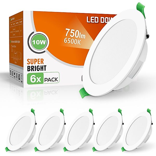 ALUSSO LED Einbaustrahler 6er-Set, IP44 Ultraflacher günstig online kaufen