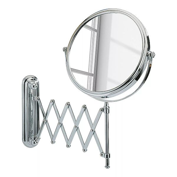 WENKO Kosmetikspiegel Deluxe Teleskop, Wandspiegel, 5-fach Vergrößerung sil günstig online kaufen