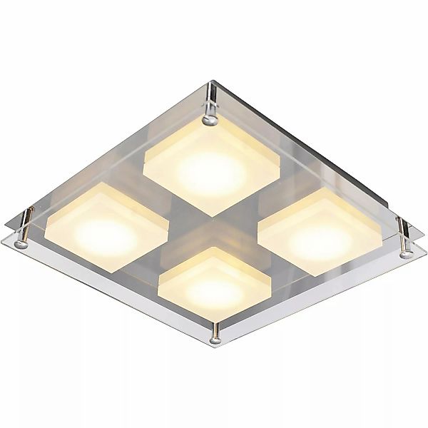Näve LED-Wandleuchte Edingburgh 4-flammig Chrom günstig online kaufen