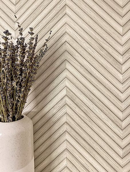 Newroom Vliestapete Yasha Light Beige Tapete Holztapete Holz,Paneele,Fischg günstig online kaufen