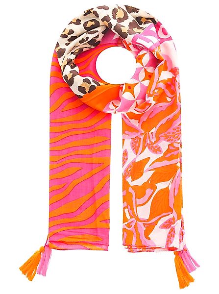 Zwillingsherz Modetuch ""Wild Flower"", Mit Leo und Zebra Muster günstig online kaufen
