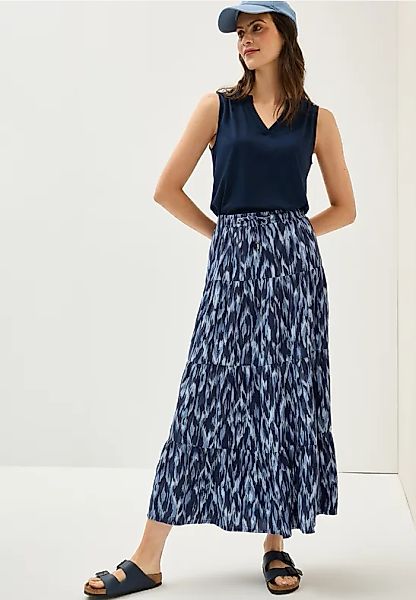 CECIL Gemusterter Volant-Rock günstig online kaufen