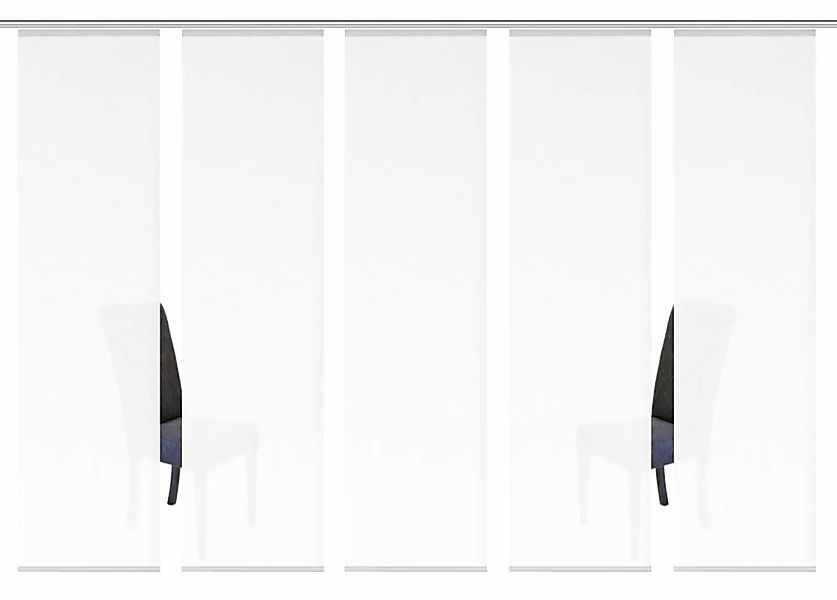 HOME WOHNIDEEN Schiebegardine "ROMA" Klettband 5 Stk. tlg. HxB: 245x60, ink günstig online kaufen