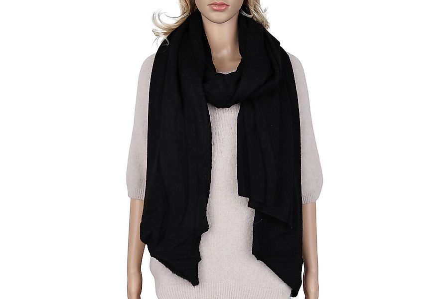 MIRROSI Modeschal weicher und warmer Schal Strick Unifarbe Meliert, Asymmet günstig online kaufen