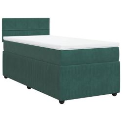 vidaXL Bett Boxspringbett mit Matratze Dunkelgrün günstig online kaufen
