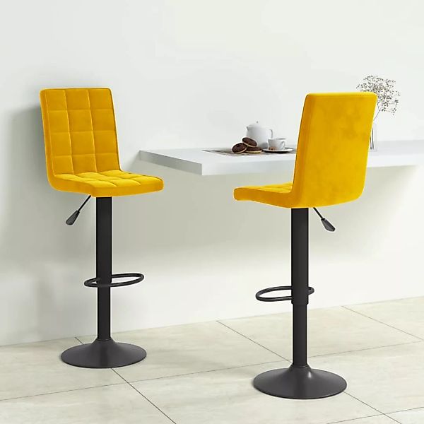 vidaXL Barhocker Barhocker 2 Stk. Senfgelb günstig online kaufen