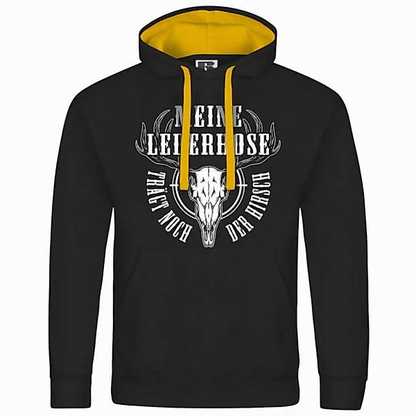 deinshirt Kapuzenpullover Herren Kapuzenpullover Meine Lederhose trägt noch günstig online kaufen