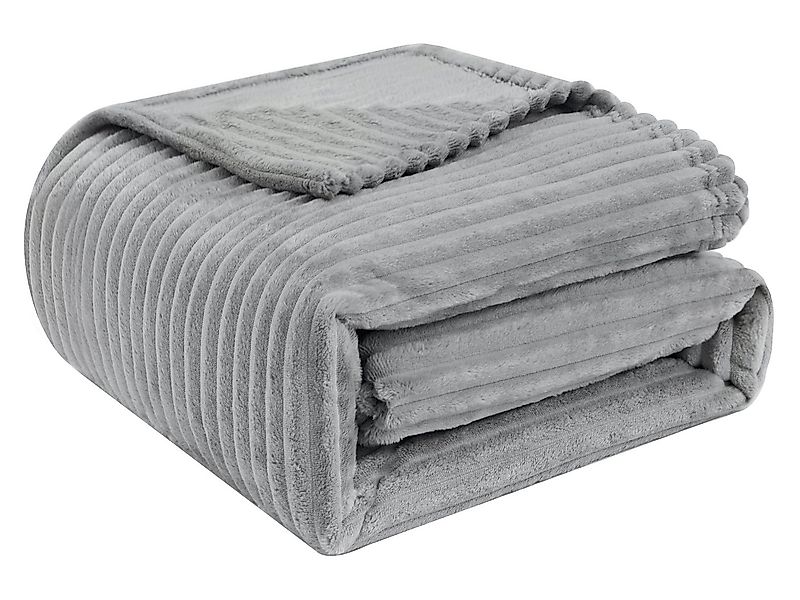 Wohndecke, Woltu, Kuscheldecke Flanell mit Streifenmuster günstig online kaufen