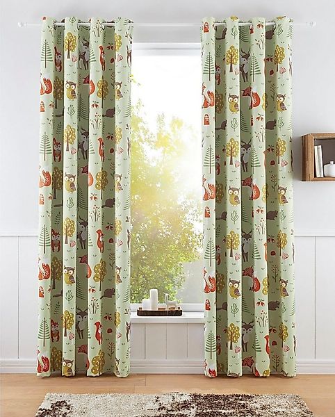 my home Verdunkelungsvorhang Waldtiere (1 St), Ösen, verdunkelnd, bedruckte günstig online kaufen