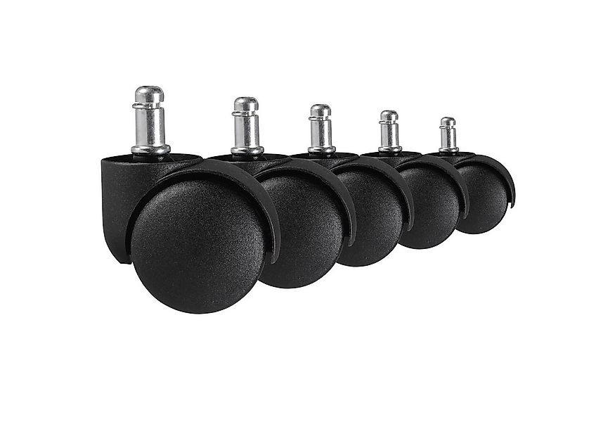 KADIMA DESIGN Stuhlrolle Teppichbodenrollen Schwarz 5er Set Rollen für Büro günstig online kaufen