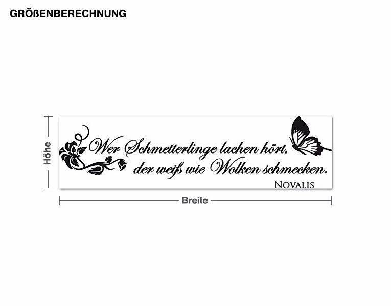 Wandtattoo Schmetterlinge lachen - Novalis günstig online kaufen