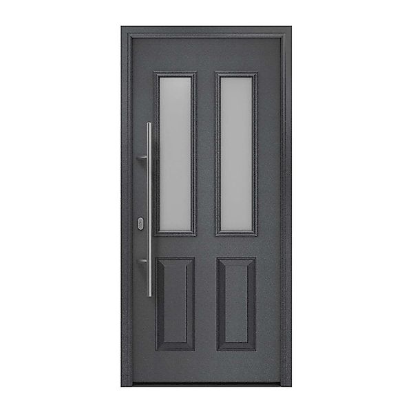 EcoStar Haustür Isopro IP 410S Anthrazitmetallic 110 cm x 210 cm DIN L günstig online kaufen