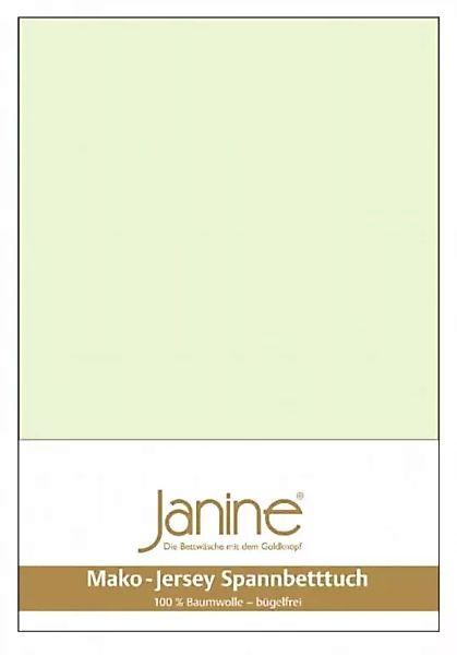 Janine Spannbetttuch Mako-Feinjersey 5007 limone Größe:  150x200 cm günstig online kaufen